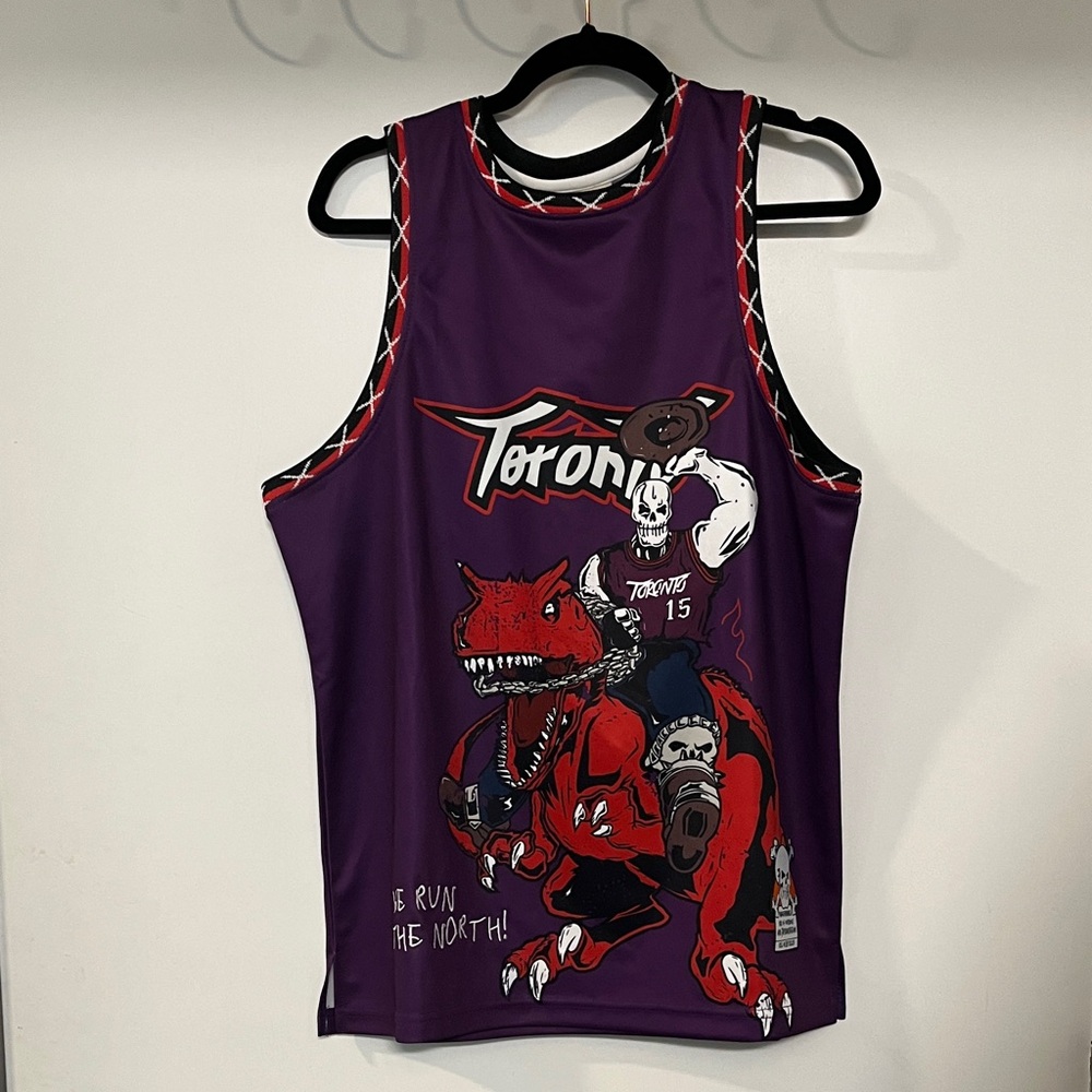 🏀🦖🏀 Kids Vince Carter Toronto Raptors Basketball Jersey - Size XL